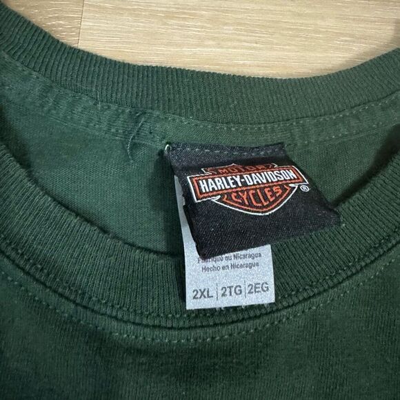 Harley Davidson 2XL Long Sleeve Bar & Shield Graphic Tee Black Oconomowoc WI - Picture 4 of 5